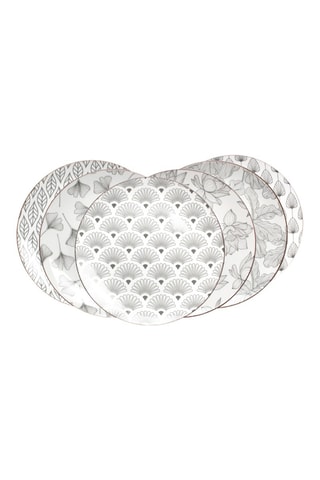 6 assiettes plates en porcelaine Sasebo - 26 cm