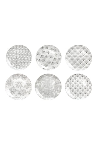 6 assiettes plates en porcelaine Sasebo - 26 cm