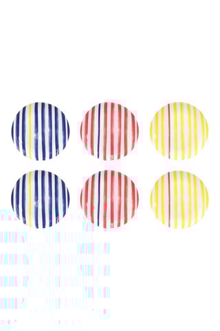 6 assiettes plates en porcelaine Le petit Cabanon - 26,5 cm