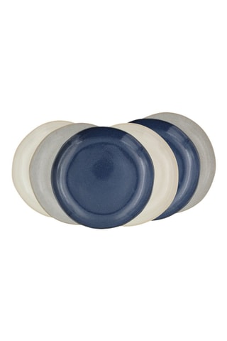 6 assiettes plates en céramique Oia - 26 cm