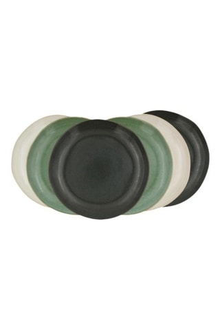 6 assiettes plates en céramique Mila - 26 cm