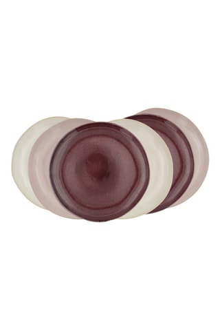 6 assiettes plates en céramique Terra - 26 cm