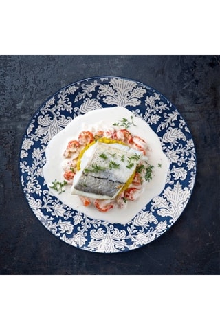 6 assiettes plates en porcelaine Majorelle - 26 cm