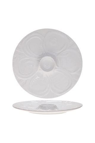 Assiette à huîtres en porcelaine - 28,5 cm