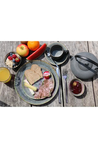 Assiette plate en grès Laguna - 27 cm