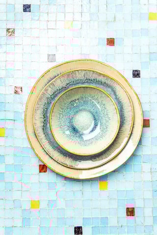 Assiette plate en grès Cobalt - 28 cm