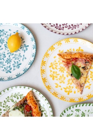 6 assiettes plates en porcelaine Trattoria