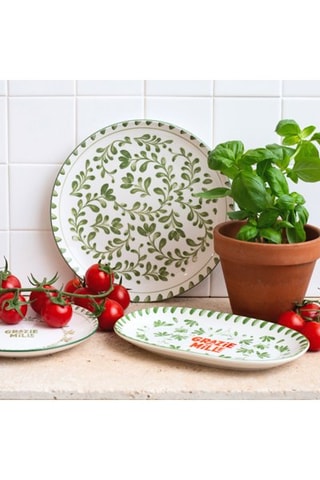 6 assiettes plates en porcelaine Trattoria