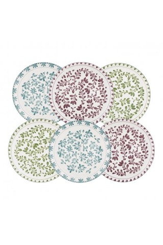 6 assiettes plates en porcelaine Trattoria