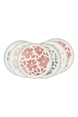 6 assiettes de service en porcelaine Hanae