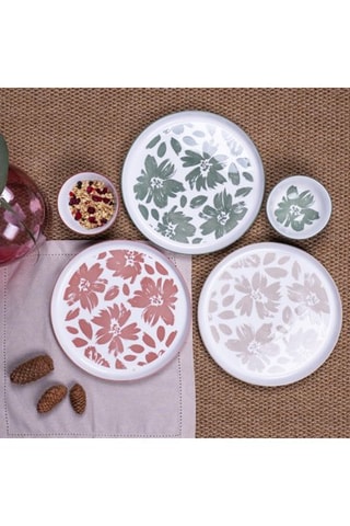 6 assiettes de service en porcelaine Hanae