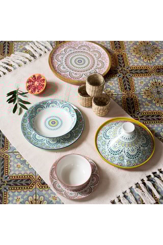 Plateau à apéritif en fibres végétales Mandala - 30 x 5 cm