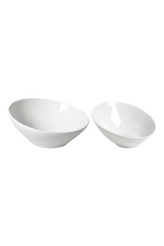 2 saladiers en porcelaine Anthony - 19 et 24,5 cm