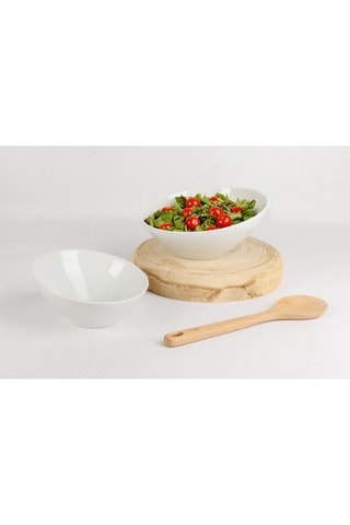 2 saladiers en porcelaine Anthony - 19 et 24,5 cm