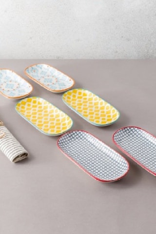 6 coupelles en porcelaine Sabae - 17 x 8 x 2 cm