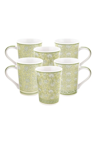 6 mugs en porcelaine Soliman - 34 cl