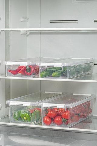 4 boîtes de conservation sans BPA - 3,5 l / 45 cl / 2,5 l / 25 cl - Transparent