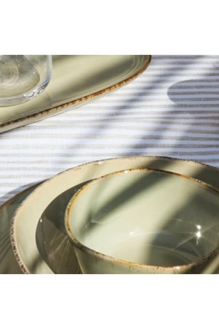 6 assiettes creuses en céramique Dune