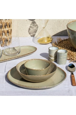 6 assiettes creuses en céramique Dune