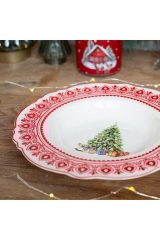 6 assiettes creuses en porcelaine Souvenirs D'antan