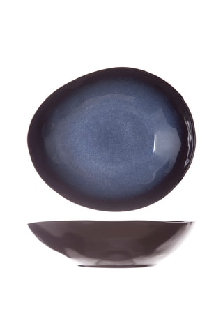 Assiette creuse en grès Sapphire - 19,5 x 16,5 cm