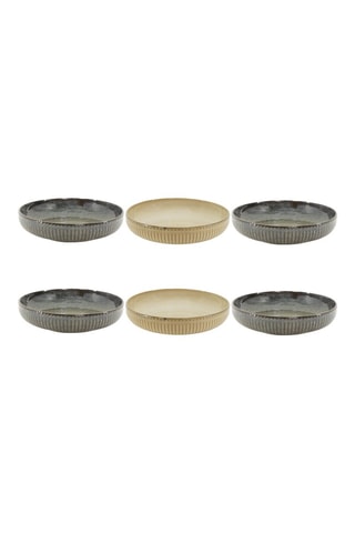 6 assiettes creuses en céramique émaillée Terralha - 20,2 cm