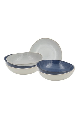 6 assiettes creuses en céramique Oia - 20,5 cm