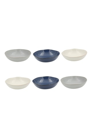 6 assiettes creuses en céramique Oia - 20,5 cm