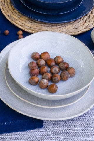 6 assiettes creuses en céramique Oia - 20,5 cm