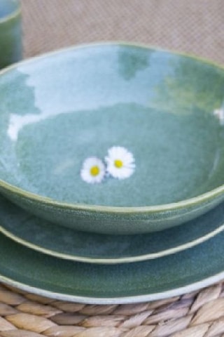 6 assiettes creuses en céramique Mila - 20,5 cm