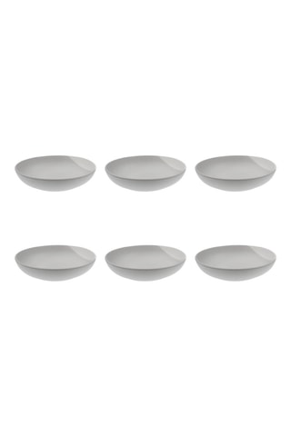 6 assiettes creuses en céramique Terre de Sienne - 22 cm