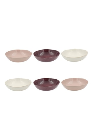 6 assiettes creuses en céramique Terra - 20,5 cm