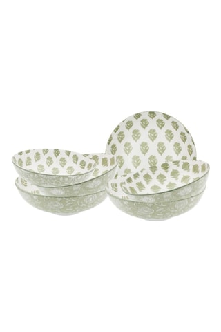 6 assiettes creuses en porcelaine Soliman - 130 cl