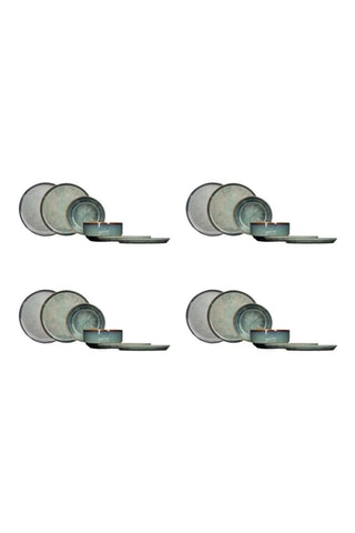 Service en grès Jade - 12 pièces