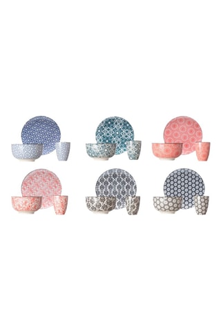 Service à petit déjeuner en grès Délirio - 18 pièces