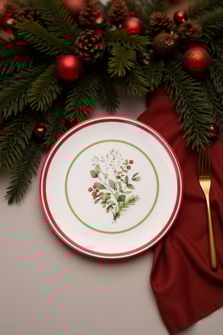 6 assiettes à dessert en céramique - 19,3 cm