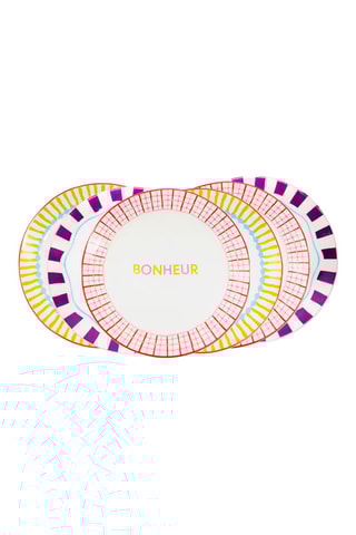 6 assiettes à dessert en porcelaine Relax Sunset - 20 cm