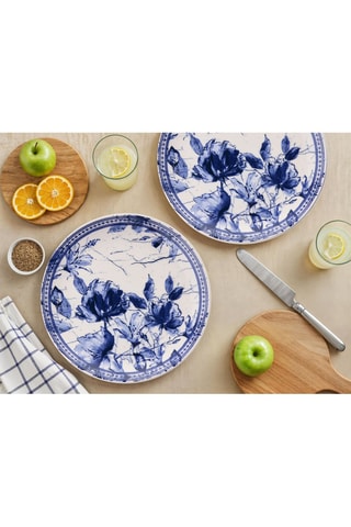 6 assiettes de service en céramique - 25,5 cm