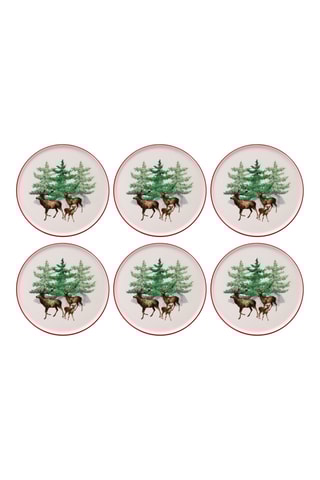 6 assiettes plates en céramique Ylbser - 25,5 cm