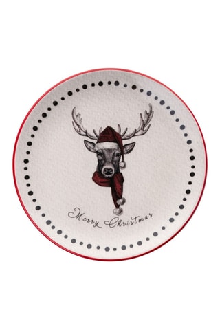 6 assiettes de service en céramique - 25,5 cm