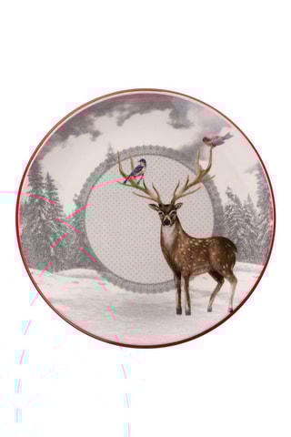 6 assiettes de service en céramique - 25,5 cm