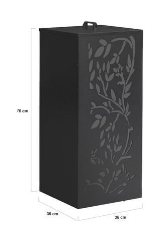 Réservoir à granules et pellets noir à motifs 45kg 