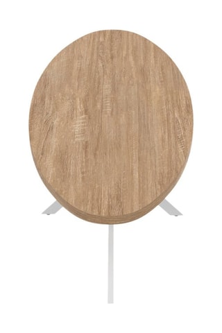 Table à manger ovale Céleste bois et blanc 200cm