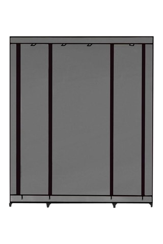 Armoire de rangement optimale grise avec accessoires - 2 cubes de rangement et 10 cintres