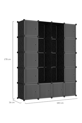 Armoire de rangement multifonctions -  Noir
