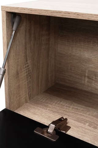 Meuble TV suspendu Michigan bois et noir L180cm