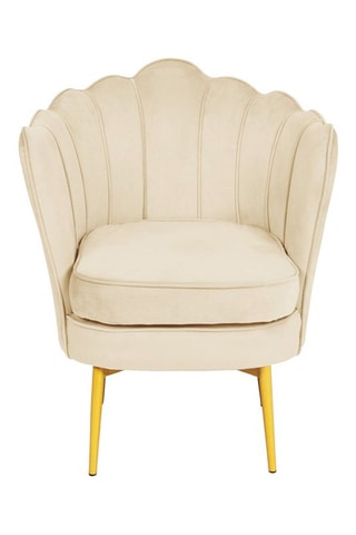 Fauteuil Arielle - Crème - Velours