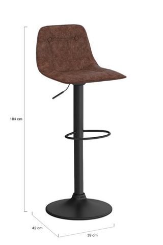 4 tabourets de bar Edison - 39 x 104 x 42 cm