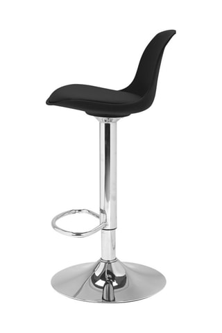 Tabourets de bar réglables Karl noirs et pieds métal - lot de 2