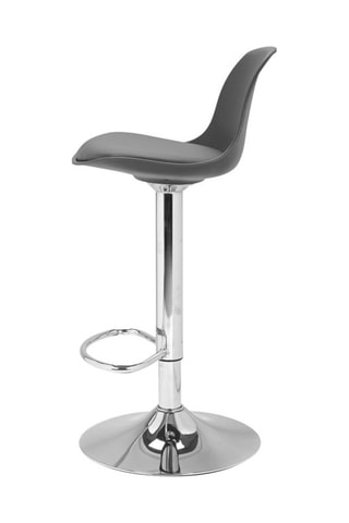 Tabourets de bar réglables Karl gris et pieds métal - lot de 2